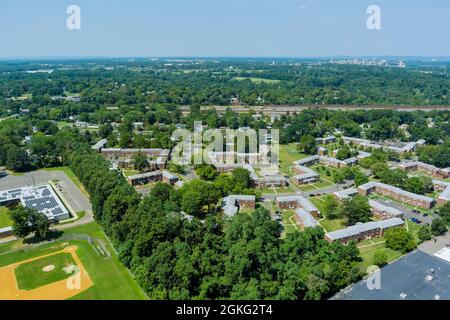 Vue aérienne des maisons, un quartier résidentiel est Brunswick New Jersey Banque D'Images