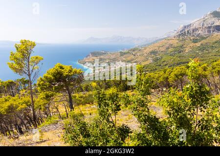 Côte dalmate près de Makarska, Croatie Banque D'Images