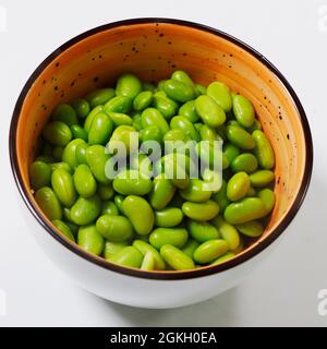 Graines Bouillies De Soja Vert Photo stock - Image du soja, frais: 44627216