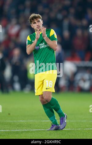 Sheffield, Royaume-Uni. 14 septembre 2021. Ryan Ledson #18 de Preston North End à Sheffield, Royaume-Uni, le 9/14/2021. (Photo par Ben Early/News Images/Sipa USA) crédit: SIPA USA/Alay Live News Banque D'Images