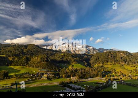 Massif du Dachstein d'automne, Styrie, Autriche Banque D'Images