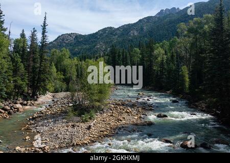 Photographie de la région sauvage de Weminuche, forêt nationale de San Juan, près de Silverton, comté de la Plata, Colorado, États-Unis. Banque D'Images