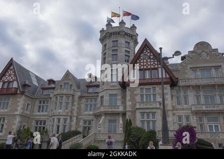 SANTANDER, ESPAGNE - 15 août 2021: Une belle vue du Palais de Magdalena à Santander, Espagne Banque D'Images