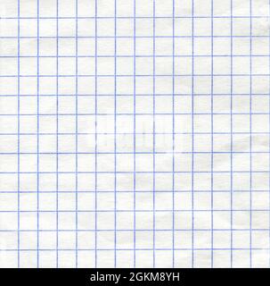 Texture de feuille de papier mathématique vierge détaillée. Banque D'Images