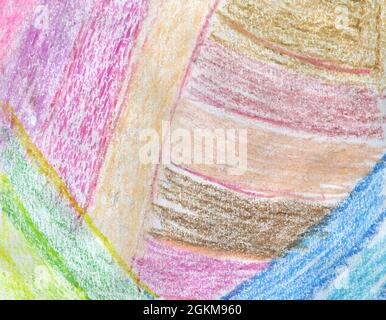 Papier de fond de crayons de crayon colorés abstraits. Gros plan Banque D'Images