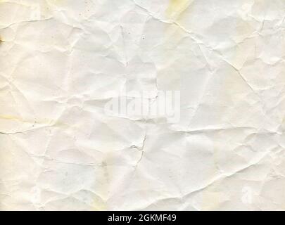 Ancienne feuille de papier gris sale froissée pour l'arrière-plan. Gros plan Banque D'Images