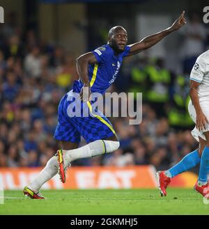 14 septembre 2021 - Chelsea / Chelsea / Zenit St Petersburg - UEFA Champions League - Groupe H - Stamford Bridge Romelu Lukaku lors du match de la Champions League au Stamford Bridge. Crédit photo : © Mark pain / Alamy Live News Banque D'Images