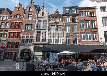 Oude Koornmarkt, Anvers, Belgique Banque D'Images