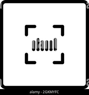 Vecteur de contour de l'icône du générateur de code QR. Code-barres du scanner. Analyse rapide Illustration de Vecteur