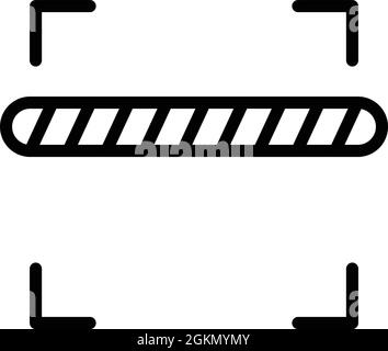 Lecture du vecteur de contour de l'icône de code-barres. Scanner QR. Lecture de code Illustration de Vecteur