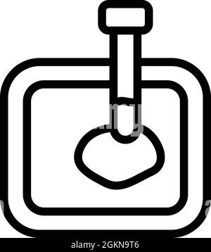 Vecteur de contour de l'icône de test obstétricien. Examen de grossesse. Consultation de gynécologue Illustration de Vecteur