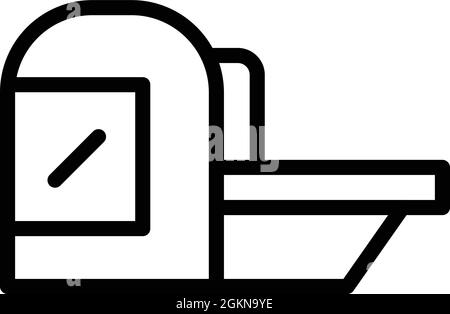 Vecteur de contour de l'icône de l'équipement IRM. Dispositif médical. Machine magnétique Illustration de Vecteur