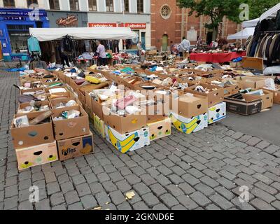 Marché aux puces de Bruxelles - Belgique Banque D'Images