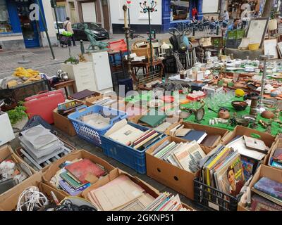 Marché aux puces de Bruxelles - Belgique Banque D'Images