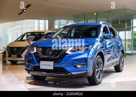 Yokohama, Japon. 15 septembre 2021. Nissan X-Trail exposé dans la Nissan Gallery de Yokohama. Crédit : SOPA Images Limited/Alamy Live News Banque D'Images