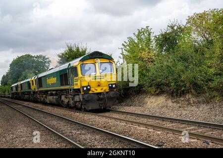 Locomotives diesel Freightliner de classe 66 Banque D'Images