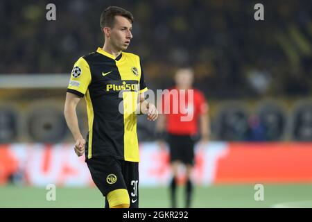 Berne, Suisse, 14 septembre 2021. Sandro Lauper de Young Boys lors du match de la Ligue des champions de l'UEFA à Stadion Wankdorf, Berne. Le crédit photo devrait se lire: Jonathan Moscrop / Sportimage Banque D'Images