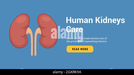 Poumon humain icône, système respiratoire sain poumons anatomie plate organe médical bannière Illustration de Vecteur