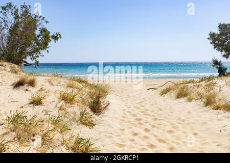 La plage de Psili Ammos, Serifos, Cyclades, îles grecques, Grèce, Europe Banque D'Images