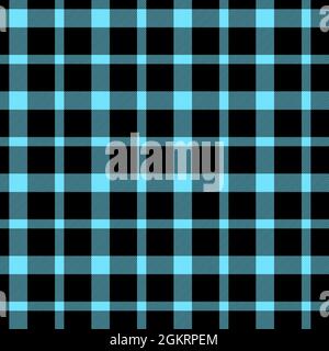 Tissu écossais bleu noir sans couture. Illustration vectorielle traditionnelle. Imprimé tendance sans couture. Illustration de Vecteur