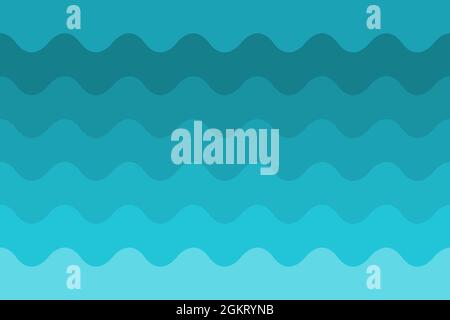 Fond des vagues de la mer. Texture horizontale sans couture de l'eau de mer. Vecteur simple. Illustration de Vecteur