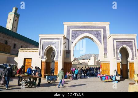 Bab Rcif, Fès, Maroc, Afrique Banque D'Images