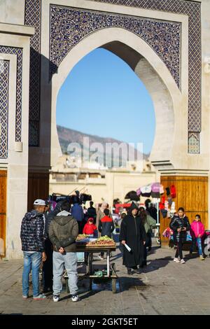 Bab Rcif, Fès, Maroc, Afrique Banque D'Images