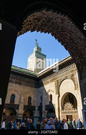 Univerzita Al-Karaouine, Fès, Maroc, Afrique. Banque D'Images