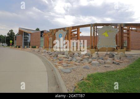 Outdoor Medicine Wheel Garden of Akta Lakota Museum & Cultural Center.Chamberlain.Dakota du Sud.USA Banque D'Images