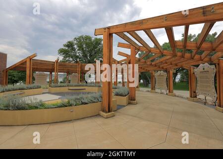 Outdoor Medicine Wheel Garden of Akta Lakota Museum & Cultural Center.Chamberlain.Dakota du Sud.USA Banque D'Images