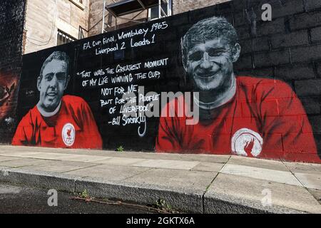 Fresque “Fa Cup final Wembley 1965” près d'Anfield Banque D'Images