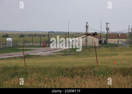 Le lieu historique de déjeuner du site historique des missiles Delta 01 Minuteman près de Wall.Dakota du Sud.USA Banque D'Images