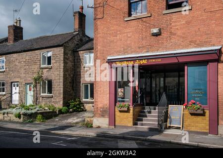 Un petit cinéma indépendant - le cinéma Northern Light et bar à Wirksworth, Derbyshire Banque D'Images