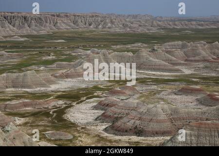 La vue de Big Badlands donne sur le parc national de Badlands.South Dakota.USA Banque D'Images