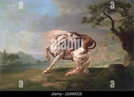 Vintage George Stubbs peinture art cheval Banque D'Images