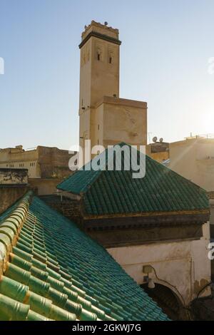 Univerzita Al-Karaouine, Fès, Maroc, Afrique. Banque D'Images