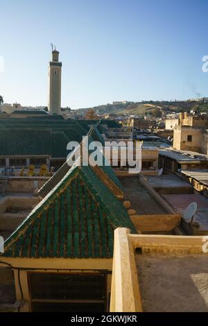 Univerzita Al-Karaouine, Fès, Maroc, Afrique. Banque D'Images