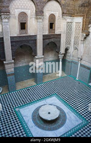 Univerzita Al-Karaouine, Fès, Maroc, Afrique. Banque D'Images