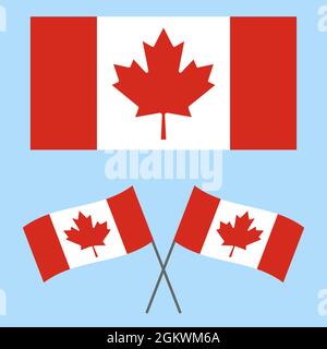 Drapeau du Canada, drapeau canadien Illustration de Vecteur