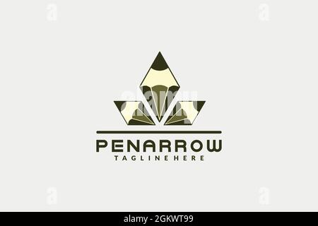 crayon et livre logo design vecteur graphique logo design élément illustration, utilisable pour l'éducation livre magasin,. entreprise Illustration de Vecteur