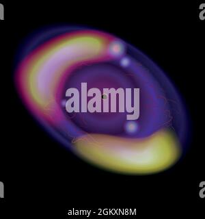 Supernova avec trou noir, explosion stellaire, illustration vectorielle de l'espace Illustration de Vecteur