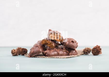 Pain d'épice Nurnberg elisen aux amandes, bonbons de noël traditionnels allemands Banque D'Images