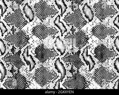 Motif peau de serpent texture répétée sans couture monochrome texture serpent. Imprimé tendance. Mode et arrière-plan élégant Banque D'Images