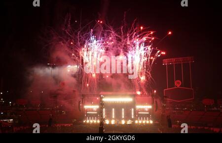 Los Angeles, Californie, États-Unis 3 septembre 2021 Une vue générale de l'atmosphère de Billie Joe Armstrong et de la Journée verte en concert à Hella Mega Tour au Dodger Stadium le 3 septembre 2021 à Los Angeles, Californie, États-Unis. Photo par Barry King/Alay stock photo Banque D'Images