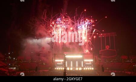 Los Angeles, Californie, États-Unis 3 septembre 2021 Une vue générale de l'atmosphère de Billie Joe Armstrong et de la Journée verte en concert à Hella Mega Tour au Dodger Stadium le 3 septembre 2021 à Los Angeles, Californie, États-Unis. Photo par Barry King/Alay stock photo Banque D'Images