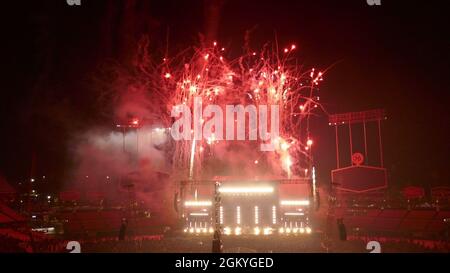 Los Angeles, Californie, États-Unis 3 septembre 2021 Une vue générale de l'atmosphère de Billie Joe Armstrong et de la Journée verte en concert à Hella Mega Tour au Dodger Stadium le 3 septembre 2021 à Los Angeles, Californie, États-Unis. Photo par Barry King/Alay stock photo Banque D'Images