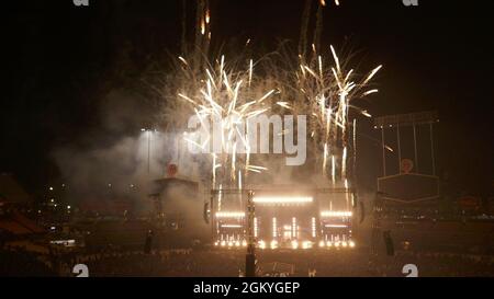 Los Angeles, Californie, États-Unis 3 septembre 2021 Une vue générale de l'atmosphère de Billie Joe Armstrong et de la Journée verte en concert à Hella Mega Tour au Dodger Stadium le 3 septembre 2021 à Los Angeles, Californie, États-Unis. Photo par Barry King/Alay stock photo Banque D'Images