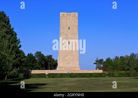 Le monument américain Sommepy de la première Guerre mondiale sur la crête du Mont blanc à Sommepy-Tabure (Marne), France Banque D'Images