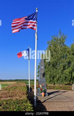 Le 369e Monument du Régiment d'infanterie des États-Unis (en mémoire de l'offensive Meuse-Argonne de 1918) à Sechault (Ardennes), en France Banque D'Images