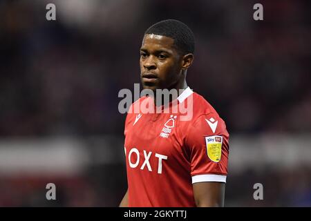 NOTTINGHAM, ROYAUME-UNI. 15 SEPT Xande Silva de la forêt de Nottingham lors du match de championnat Sky Bet entre Nottingham Forest et Middlesbrough au City Ground, Nottingham, le mercredi 15 septembre 2021. (Credit: Jon Hobley | MI News) Credit: MI News & Sport /Alay Live News Banque D'Images